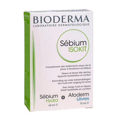 Bioderma Sebium Isokit Creme Facial 40ml + Bálsamo Labial 15ml